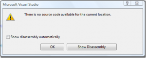 There is no source code available for the current location